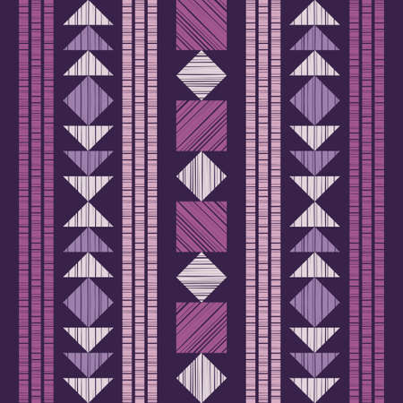 Navajo mosaic rug with traditional folk geometric pattern. Native American Indian blanket. Aztec elements. Mayan ornament. Seamless background. Vector illustration for web design or print.のイラスト素材