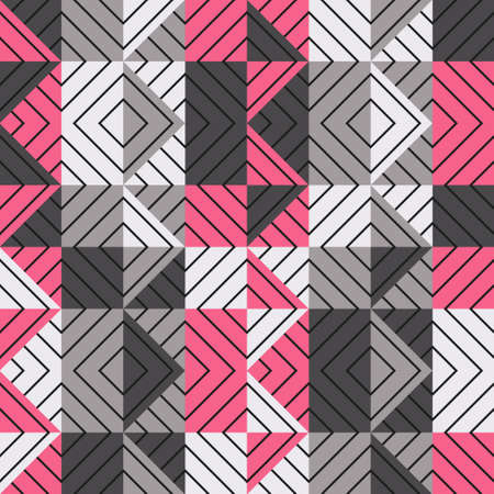 Mexican plaid. Navajo. Seamless pattern. Design with manual hatching. Textile. Ethnic boho ornament. Vector illustration for web design or print.のイラスト素材