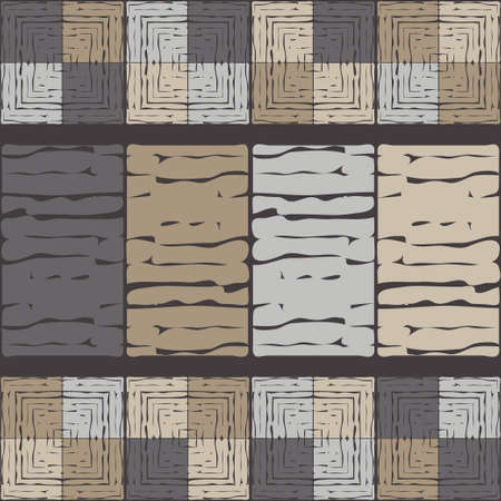 Navajo mosaic rug with traditional folk geometric pattern. Native American Indian blanket. Aztec elements. Mayan ornament. Seamless background. Vector illustration for web design or print.のイラスト素材