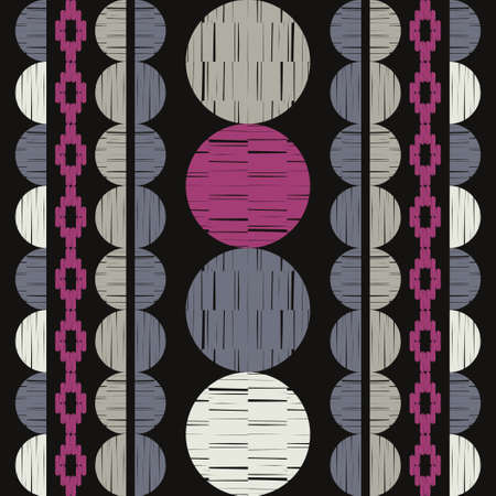 Mexican plaid. Navajo. Seamless pattern. Design with manual hatching. Textile. Ethnic boho ornament....