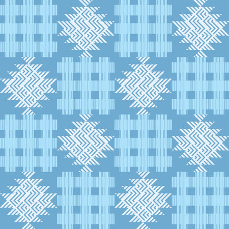 Navajo mosaic rug with traditional folk geometric pattern. Native American Indian blanket. Aztec elements. Mayan ornament. Seamless background. Vector illustration for web design or print.のイラスト素材
