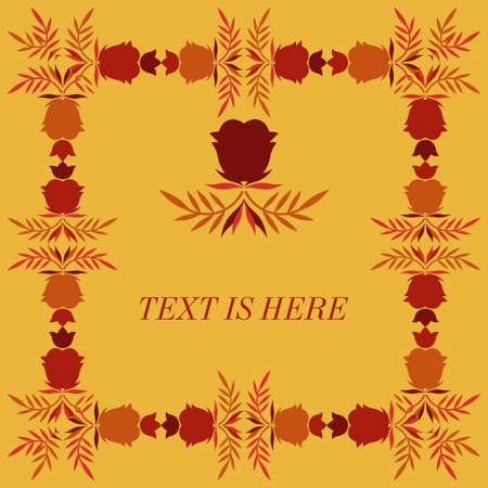 Mexican ornament with decorative flowers. Ethnic boho ornament. Vector illustration for web design or print.のイラスト素材