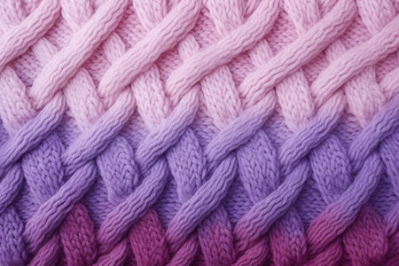 knitted wool pattern texture,light purple color with gradient transition, close-up of the pattern, wallpaper concept, background,wrapping paper, winter cozy designの素材