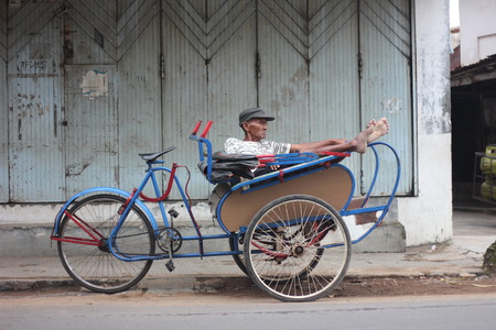 traditional transportation in Indonesiaのeditorial素材
