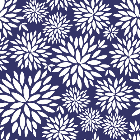 Vector floral pattern. Two colors.のイラスト素材