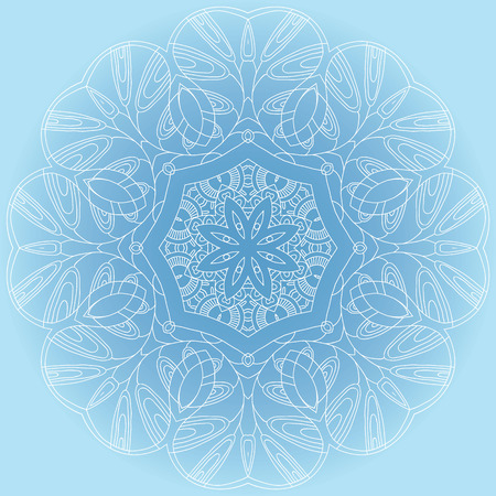 Difficult vector round ornament. Elegant thin design, heavenly color.のイラスト素材