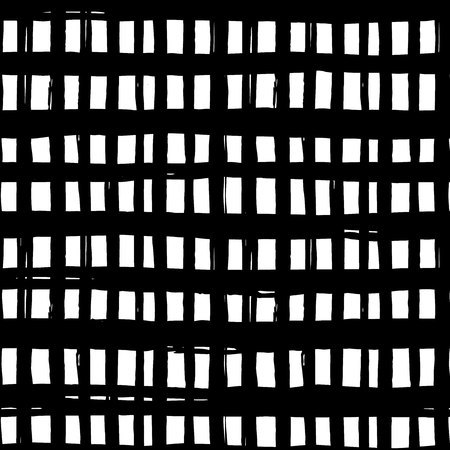 Abstract geometric seamless pattern with strips. Trendy hand drawn textures. Modern abstract design for poster, cover, fabric and other usersのイラスト素材