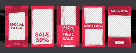 Commercial Stories template. Sale, Special offer, new arrival.のイラスト素材