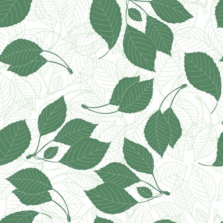 Color pattern with leaves. Beautiful vector illustration with berry and leaves. Flat illustration. Ornamental composition for use on fashion clothing, fabric design, printed products, gift wrapping.のイラスト素材