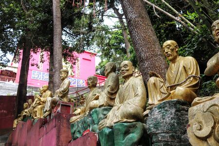 10,000 Buddhas Monastery at Sha Tin Hong Kongの写真素材