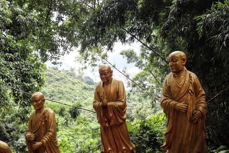 10,000 Buddhas Monastery at Sha Tin Hong Kongの写真素材