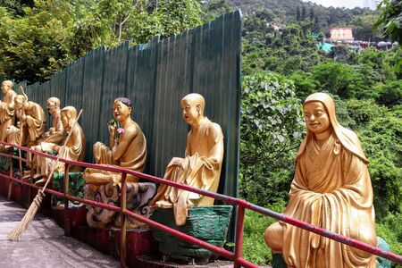 10,000 Buddhas Monastary at Sha Tin  Hong Kongの写真素材