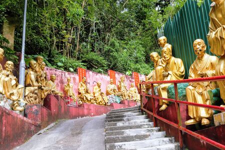 10,000 Buddhas Monastary at Sha Tin  Hong Kongの写真素材