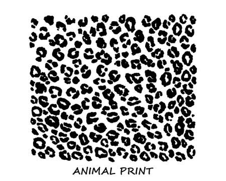 Leopard skin texture. Leopard animal print hand drawn. Doole vector illustrationのイラスト素材