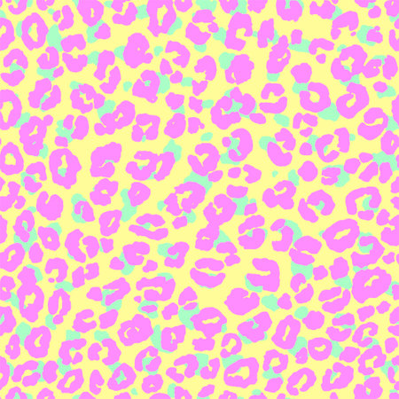 Leopard seamless texture pattern. Colorfull leopards skin modern print in hand drawn doodle style. Abstract animal background design. Vector illustration.のイラスト素材