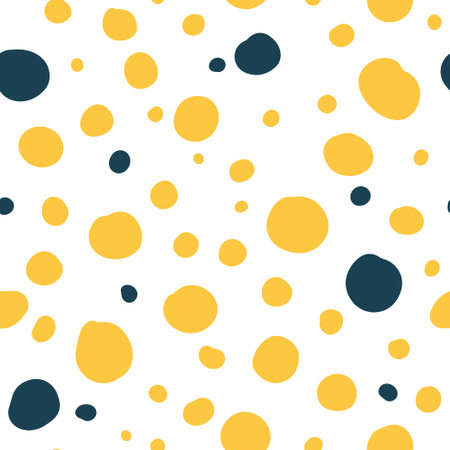Dotted background. Doodle seamless simple pattern. Hand drawn casual polka dot texture. Vector illustrationのイラスト素材