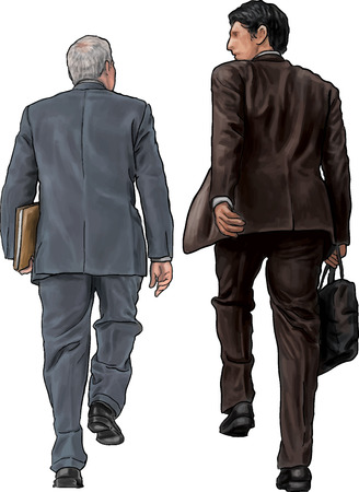 Walking-businessmenのイラスト素材