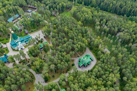 Ganina Yama Ganyas Pit - Complex of wooden Orthodox churches at the burial place of last Russian tsar near Yekaterinburg, Russia.の写真素材