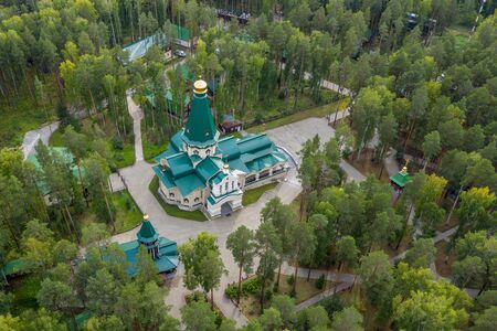Ganina Yama Ganyas Pit - Complex of wooden Orthodox churches at the burial place of last Russian tsar near Yekaterinburg, Russia.の写真素材