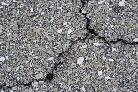 Three Way Road Crackの写真素材