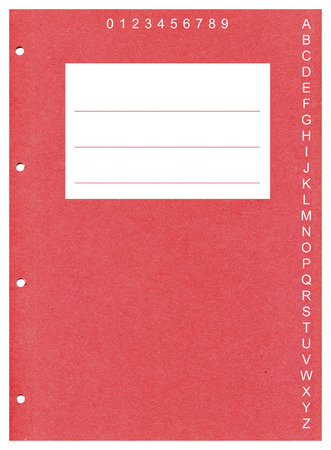 perforated red covering page made from cardboardの写真素材