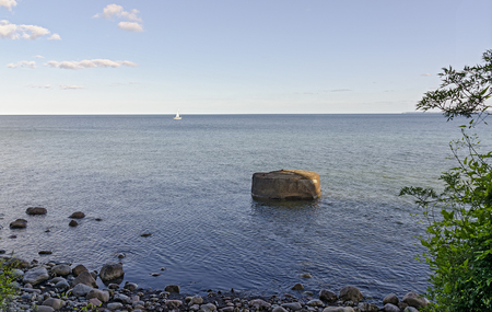 Little rock at the Baltic sea before the coast of Sassnitz, calledのeditorial素材