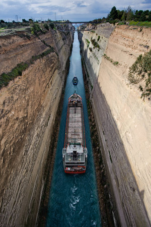 Corinth Canalの写真素材