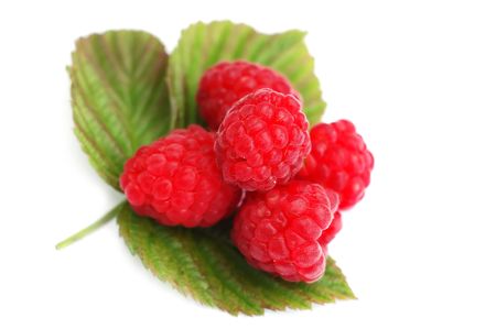 Raspberry on a white background