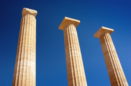 Columns - a historic landmark, Rhodes, Greeceの写真素材