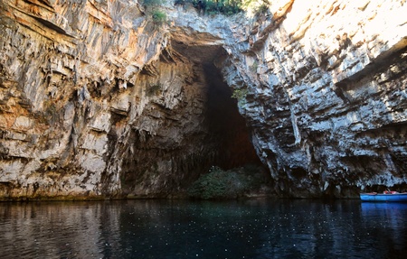 Melissani cave on the island of Kefalonia, Greeceの写真素材