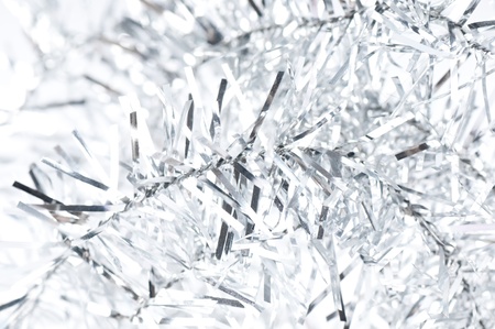 The silver decoration on a white backgroundの写真素材