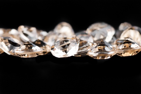 The golden crystal on a black backgroundの写真素材
