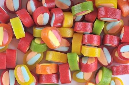 The color background - color jelly candy .の写真素材