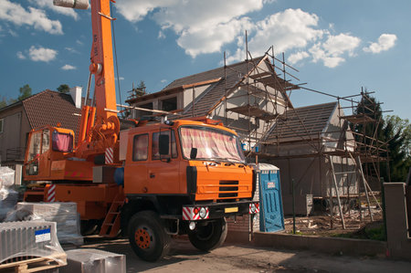 Building of a new modular low energy houseのeditorial素材