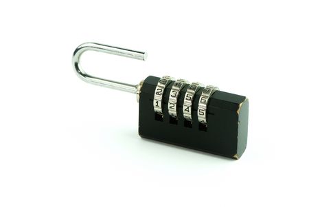combination lock isolated on white background