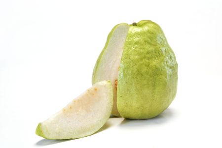 Guava on white backgroundの写真素材