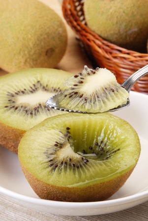 Close up of kiwi fruitの写真素材