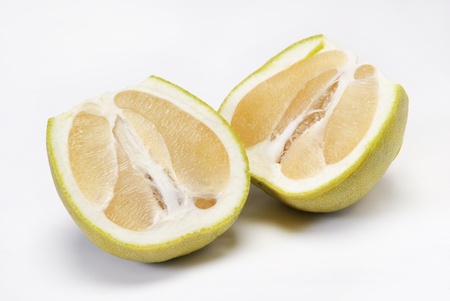 Pomelo fruit on white backgroundの写真素材