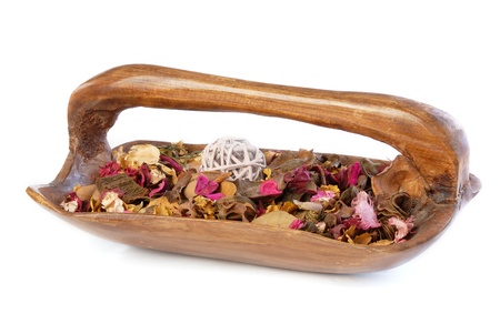 Potpourri on a white backgroundの写真素材