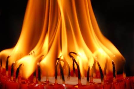 Closeup - Candle Dancing Flame  