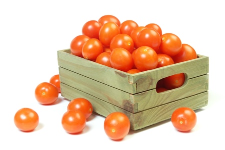 Cherry Tomatoes  on White Background    の写真素材