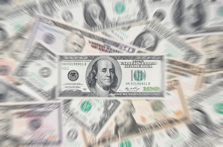 Heap of dollars, money backgroundの写真素材