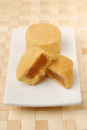 Taiwan famous dessert - pineapple cake (é³³æ¢¨é¥)の写真素材
