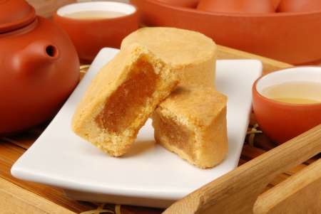 Taiwan famous dessert - pineapple cake の写真素材