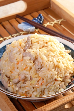 Fried rice withs shredded meat の写真素材