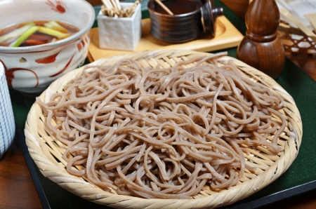 Traditional Japanese food-cold sobaの写真素材