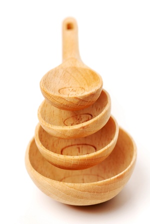 Measuring spoon on white backgroundの写真素材