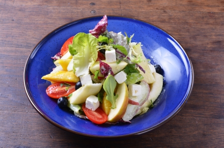 Salad with fruit and vegetablesの写真素材