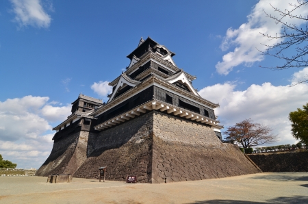 A traditional Japanese castle - Kumamoto castle        のeditorial素材