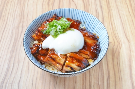 Teriyaki chicken rice bowl , japanese cuisine の写真素材
